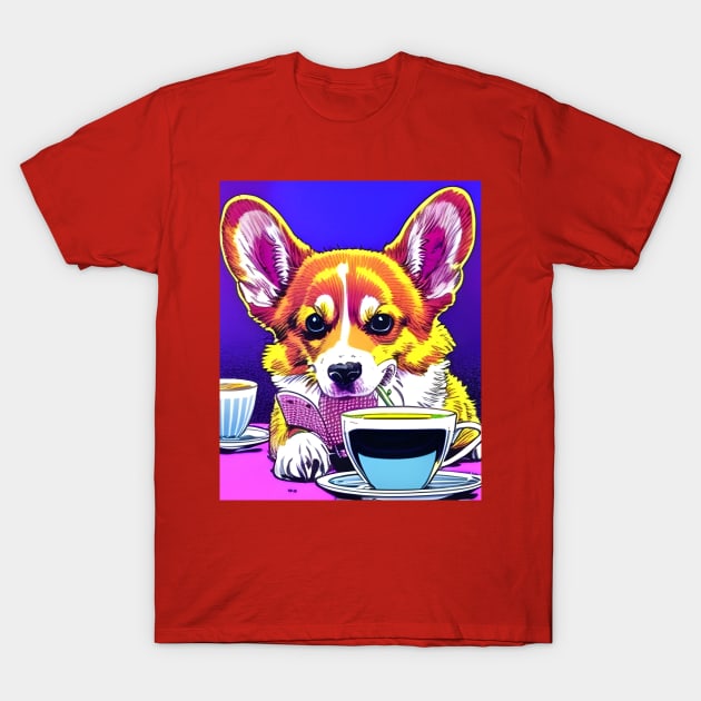 Corgi And Coffee T-Shirt by Megaluxe 